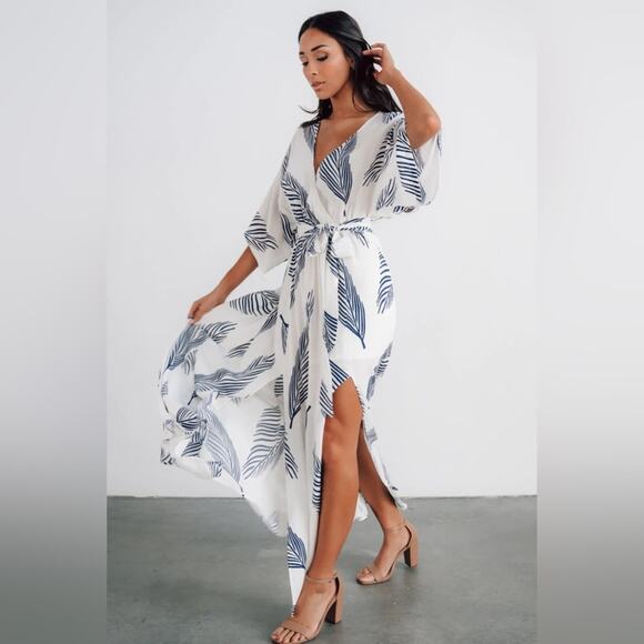 Baltic Born White and Blue Maxi Dress - Picture 7 of 14